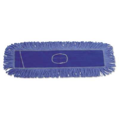 Boardwalk Dust Mop Head, Cotton/Synthetic Blend, 36 x 5, Looped-End, Blue