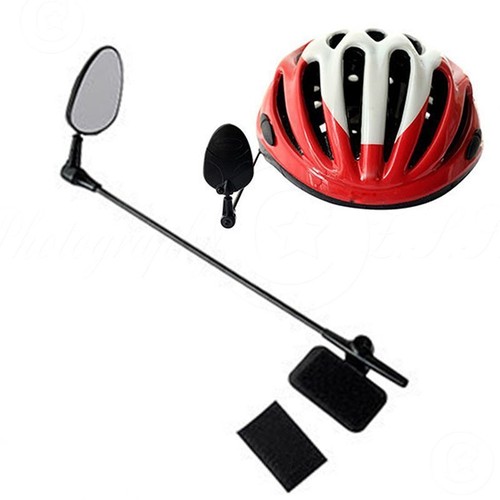 adjusting bike helmet morror ROCKBROS Mirror Detachable Fixing Way ycling Mirror, Black(Convex Mirror) so you can adjust it just right Bike Helmet Rear-view Mirror :