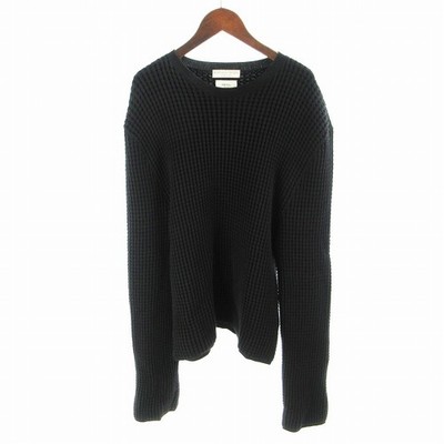 BOTTEGA VENETA 46 Cotton Cashmere Crew Neck Sweater Black Size M