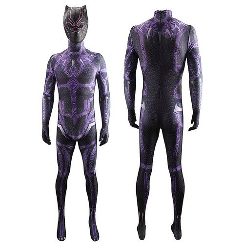 Black Panther コスプレ　レア！！ Purple Black Panther Jumpsuit Superhero Cosplay Costume