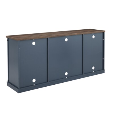 For Tv Up To 75 In. Navy W/ Walnut Color Desktop