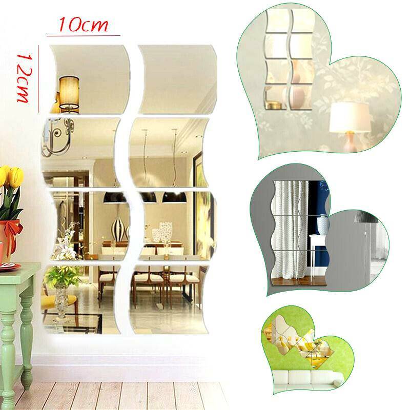 Wandspiegel Wandaufkleber für Baden Küche Wandtattoo Spiegel Wanddeko