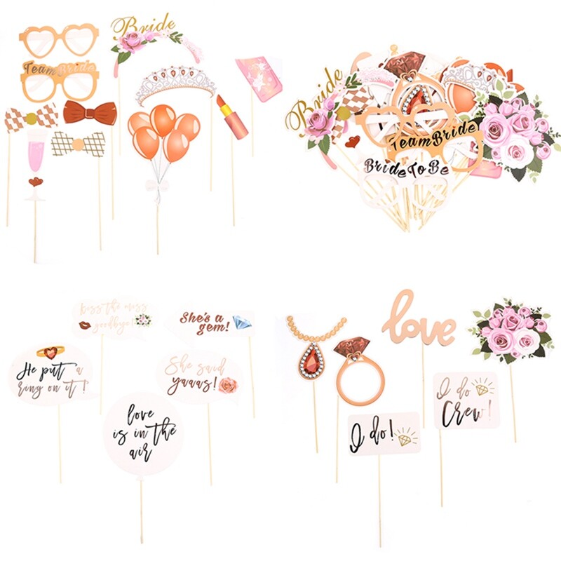 Rustic Country Vintage Wedding Photo Booth Props Selfie Kit