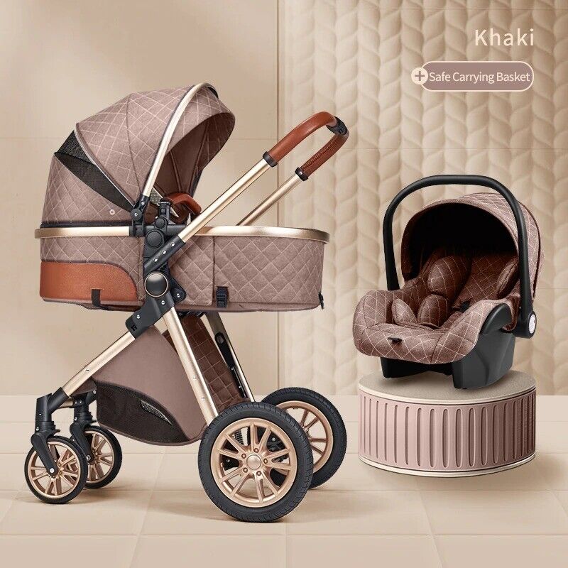 3 in 1 Baby Stroller Seat Car Infant Travel Luxury Foldable 