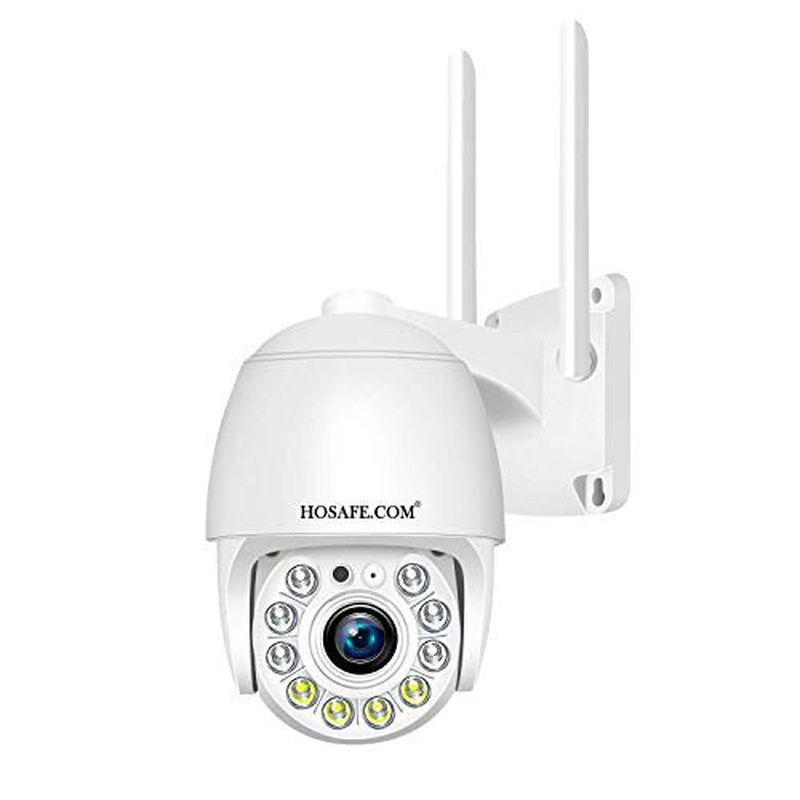 Security Camera Outdoor Wireless Wifi, Floodlight Camera HOSAFE Video Surveillan