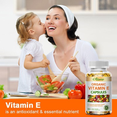 Vitamin E 1000 IU 120 Capsules - Supports Skin, Hair, Immune and Eye Health