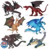 EOIVSH 6pcs Dragon Toys for Kids, 5 inch Ancient Flying Dragon Figurines, Mythical Toy Figures and Playset Gift for 3 4 5 6 7 Boys Girls, Cake Topper and Party Favors