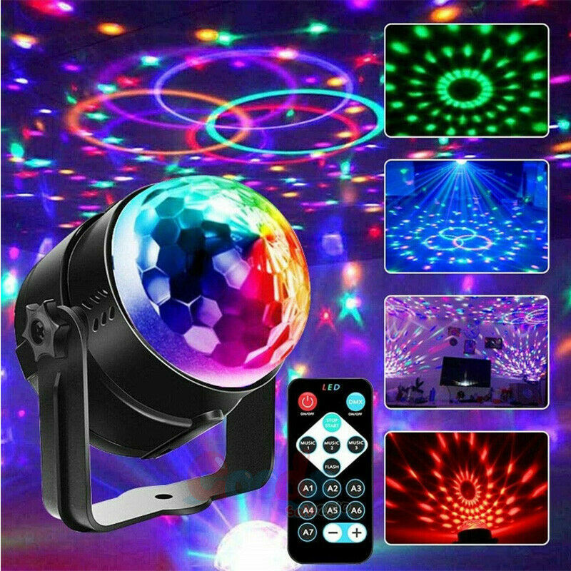 Disco Party Lights Strobe Led Dj Ball Rotating Bulb Dance Lamp Decoration Xmas