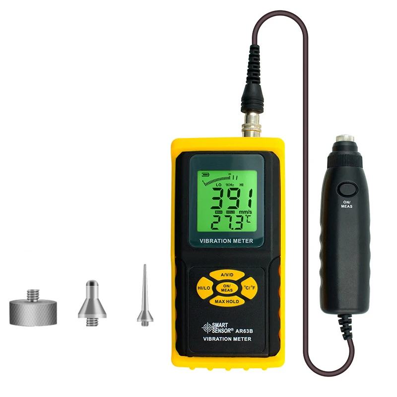 AR63B Digital Precision Vibration Meter Tester Gauge Analyzer