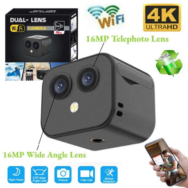 Wireless Mini Security Camera Outdoor Home Wifi Night Vision Hidden Cam 4K HD 1X - Image 12