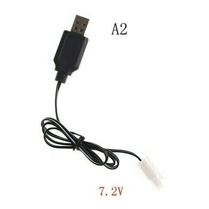 USB Ladekabel Ladegerät für Akku NiCd 7,2V 250mA Tamiya Stecker für RC Autotank