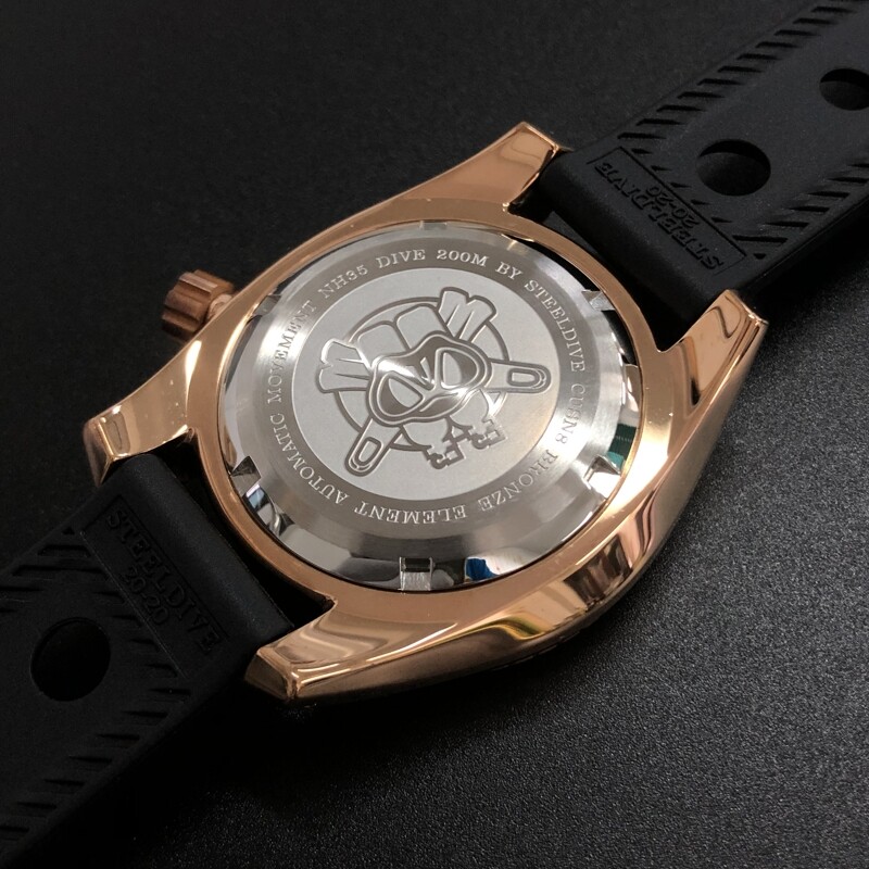 Pre-owned Steeldive Men Dive Watch,mens Automatic Watches Bronze 200m Waterproof Luminous