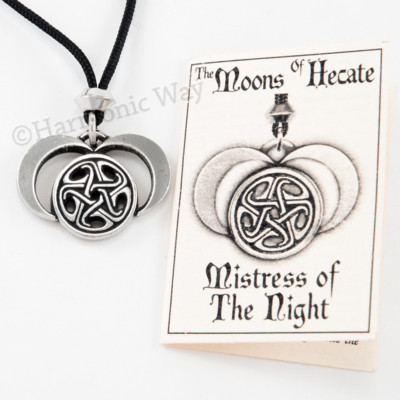 HECATE Necklace Pendant Hekate Goddess Pendant Greek Triple Moon Lunar