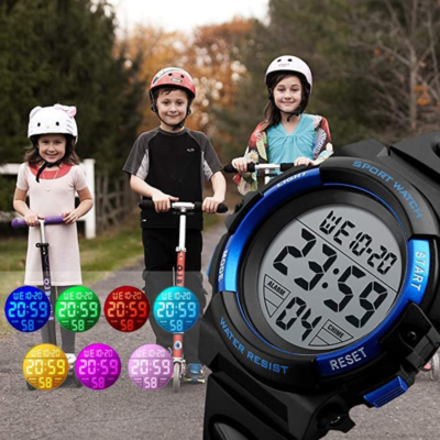 Reloj digital para niños relojes LED impermeables deportivos para niños con  relo