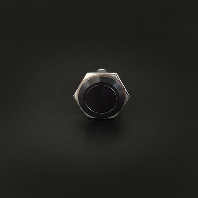 Metal Push Button Waterproof Switch Black Momentary Reset DC 2A 12V-36V Car/Boat