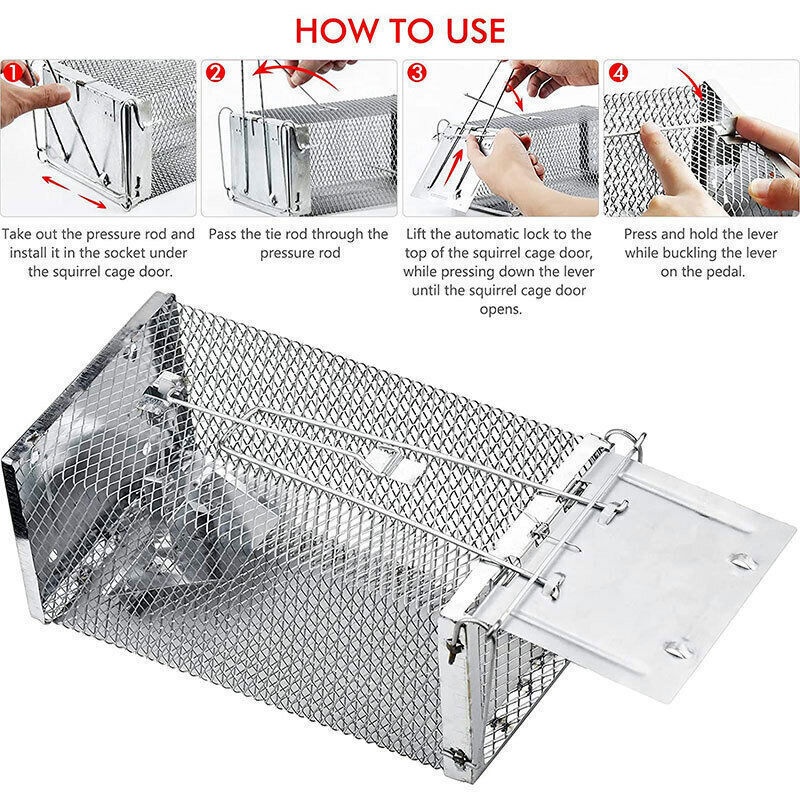 USA Mouse Trap Rat Trap Rodent Trap Live Catch Cages - Easy to Set Up and Reuse