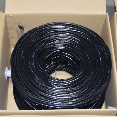 CAT6 1000FT 550MHz Riser UTP NETWORK ETHERNET CABLE BULK WIRE 23 AWG LAN Black
