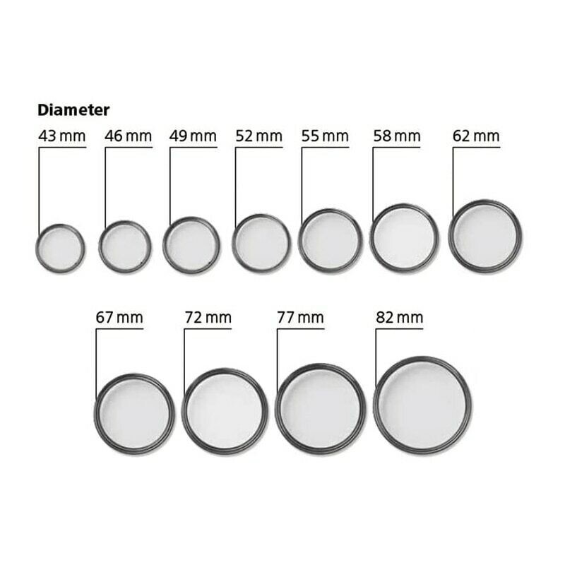 New UV Filter 25/25.5/27/28/30/30.5/34/37/39/40.5/43/46/49-105mm for Camera Lens