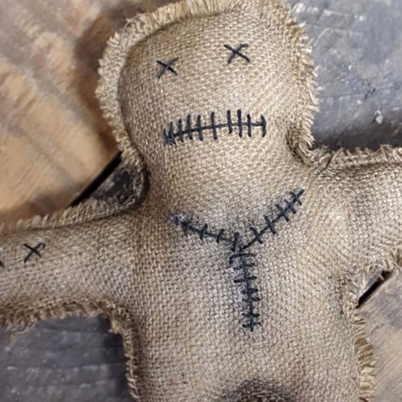 Voodoo Stoffpuppe 28 cm Voodoopuppe Shabby Künstlerpuppe Dekopuppe Handarbeit