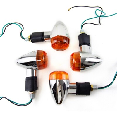 4pcs Amber Turn Signal Lights for Suzuki Boulevard C109R C50 C90 S 40 50 83