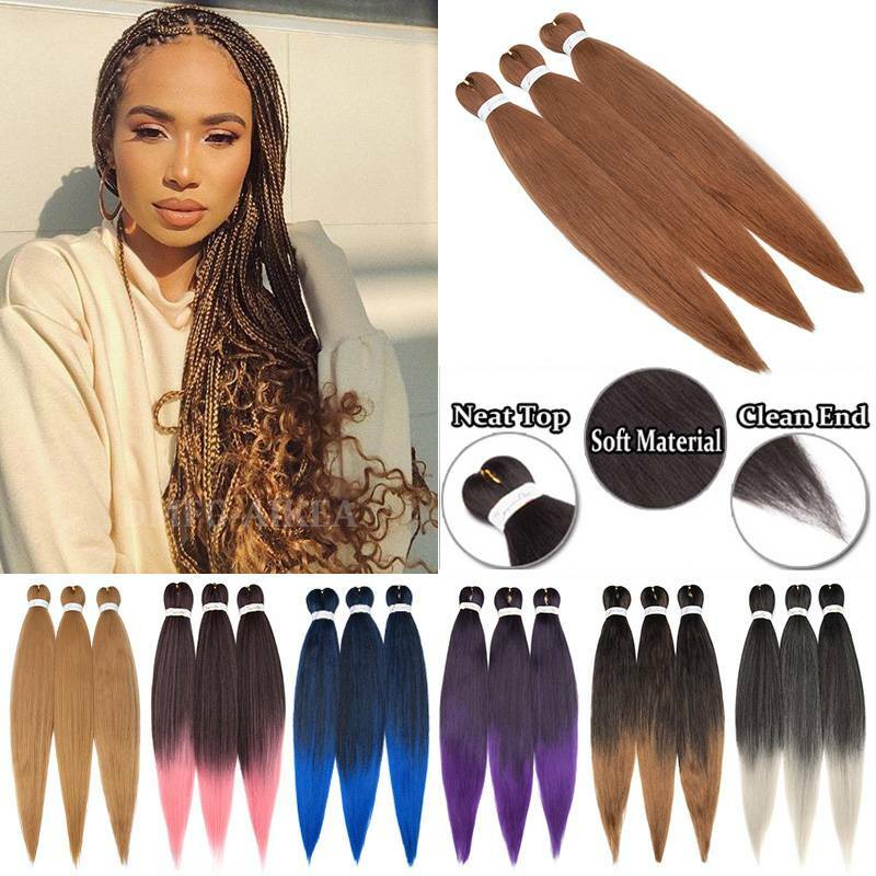 US Pre-Stretched Kanekalon EZ Braiding Hair Extensions Ombre Jumbo Box Braids