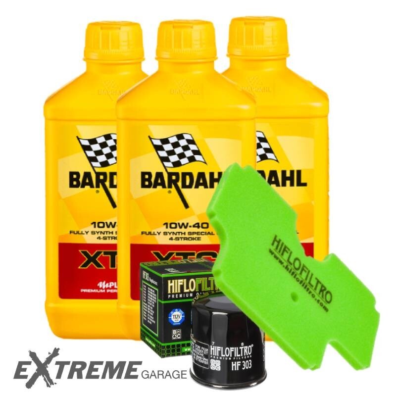 Kit Tagliando Olio Motore Trasmissione Filtri Aria Olio Kawasaki ER-6F 2007 2008
