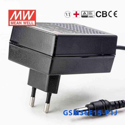 Mean Well GSM36E15-P1J Power Supply 36W 15V