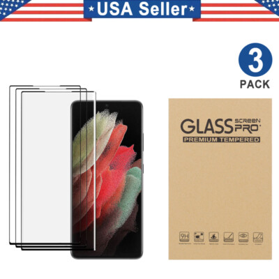 3PCS Tempered Glass Samsung Galaxy Note 20 S20 FE S21 S22 S23 S24 Ultra Plus