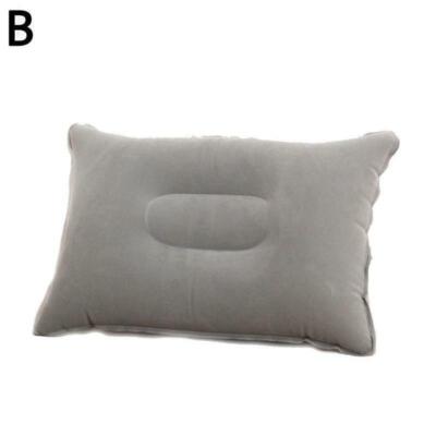 Double Sided Inflatable Pillow Soft Sleep Mat Collapsible Travel Camping N0W0