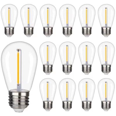 Outdoor String Lights Replacement E26 Base 15pack