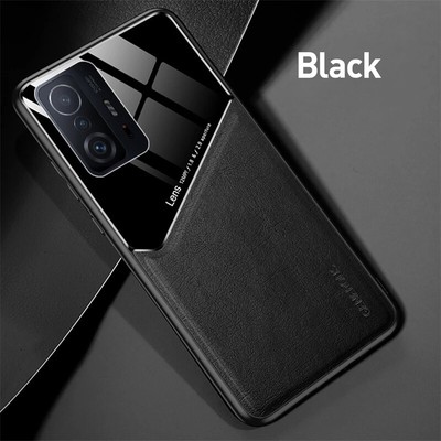 case leather texture car magnetic holder cover for xiaomi 11t 11 xiaomi11t new