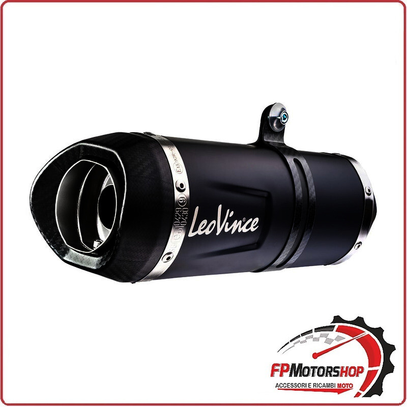 TERMINALE DI SCARICO COMPLETO NERO PER YAMAHA TRACER 700 20-23 LEOVINCE 14349EBK