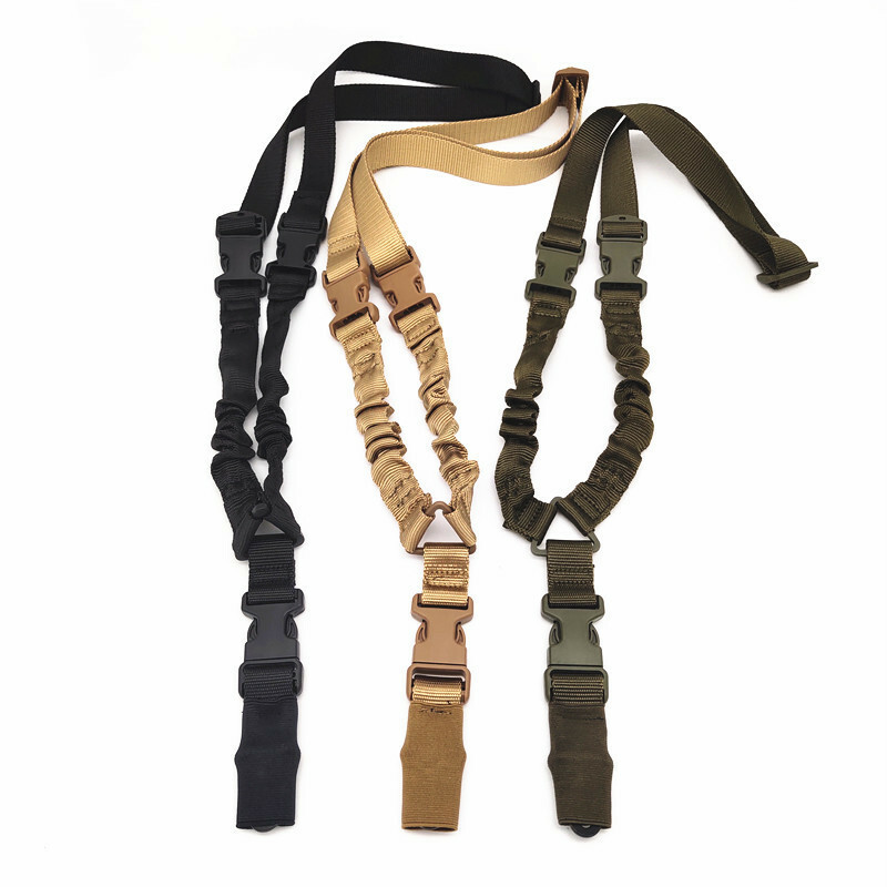 Single Point Raffle Gun Sling Strap Adjustable Buckle Bungee Tactical