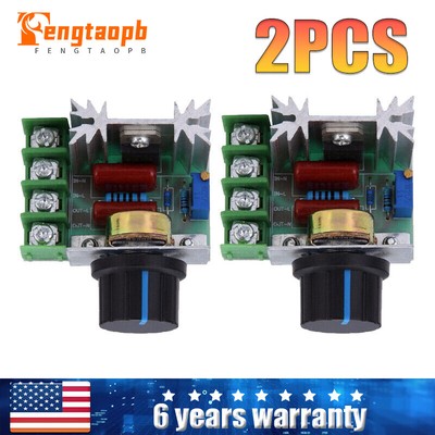 2X Dimmer Motor Speed Controller Electronic SCR Voltage Regulator Ac 220V 2000W