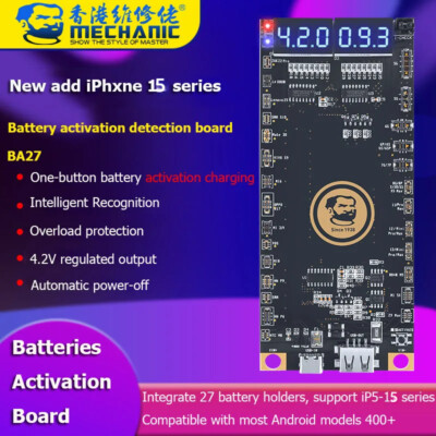 Mechanic BA27 For iPhone 5-15 Samsung Battery Tester Activation Detection Board