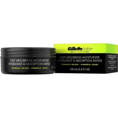 Gillette Labs Fast Absorbing Moisturizer Cream, Ultra Lightweight, 3.4 fl oz NEW