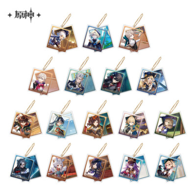 miHoYo Genshin Impact Keychain Acrylic Card Keyring Official Goods Original
