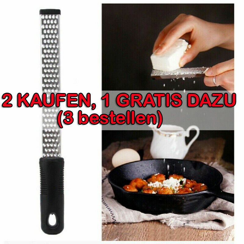 Zester Hobel Reibe aus Edelstahl für Parmesan Käse Zitronen Schokolade Ingwer DE