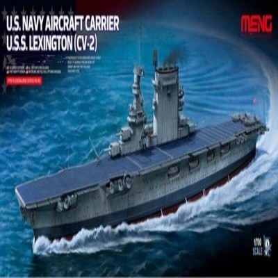 Meng PS-002 Model 1/700 US Navy Aircraft Carrier USS Lexington CV-2