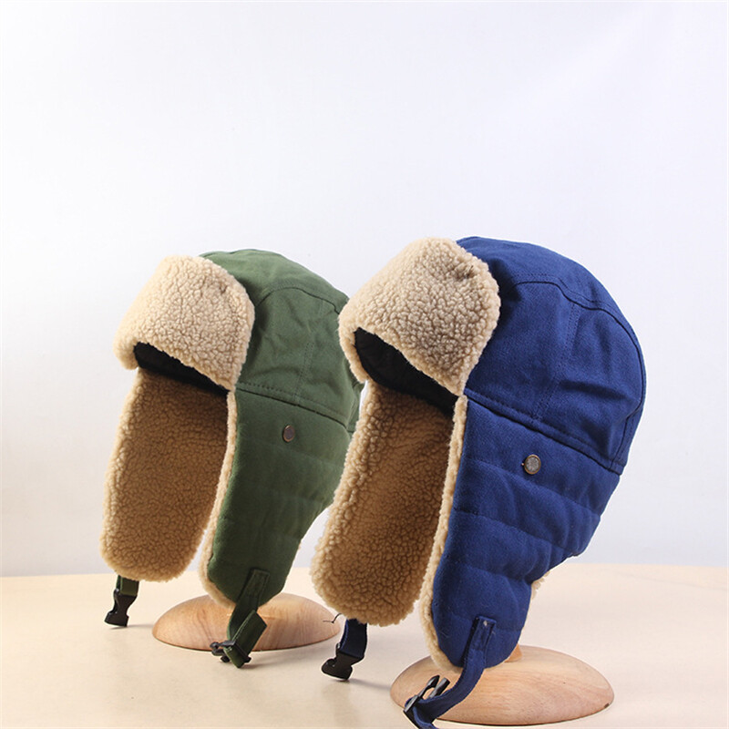 Men Women Aviator Trapper Hat Cap Ushanka Russian Cossack Faux Fur Winter Warm