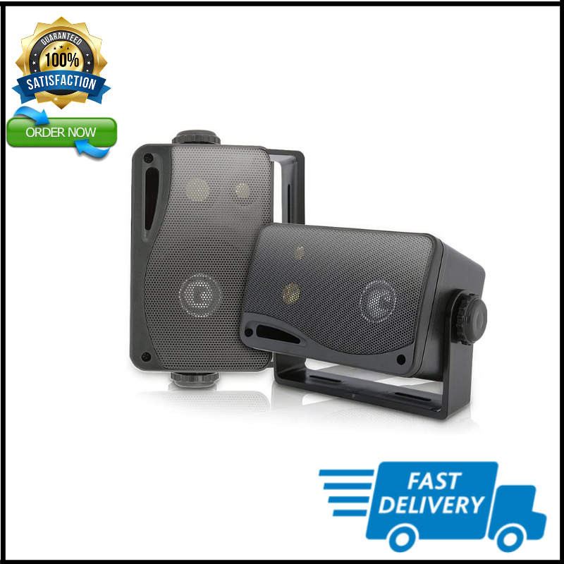 Outdoor Speakers Pair System Weatherproof Patio Deck Backyard Pool Speaker 200W