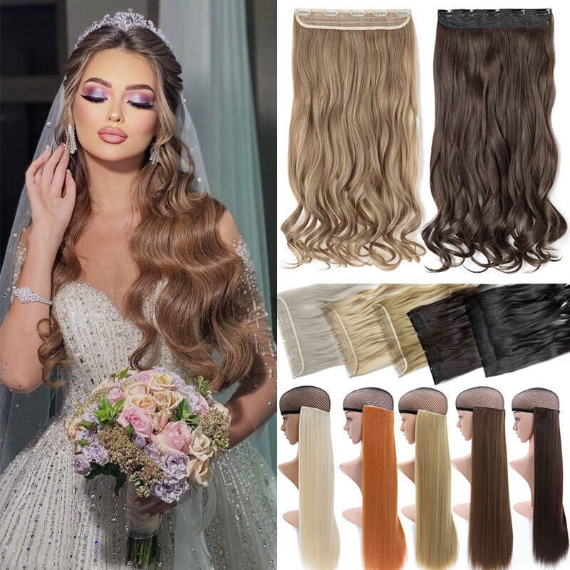 Thick Natural Clip in Hair Extensions One Pieces Half Full Head Natural As Human