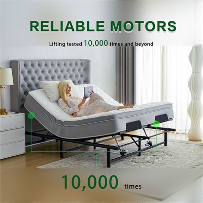 Adjustable Bed Frame Queen Size Independent Head and Foot Incline, Zero Gravity