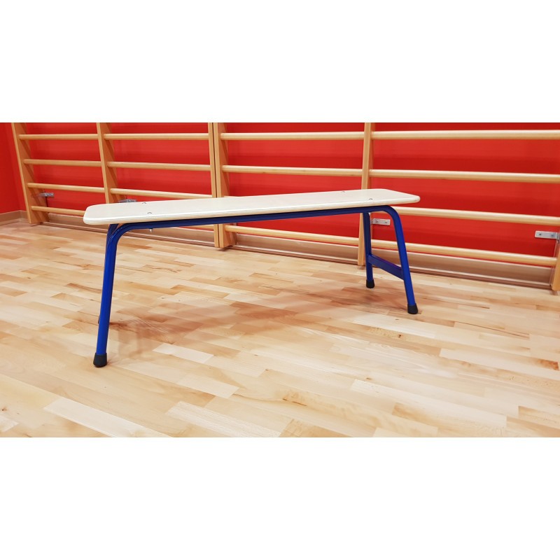 (04) PANCA PER ESERCIZI ALLA SPALLIERA, PIANO IN LEGNO, LUNGHEZZA CM. 120