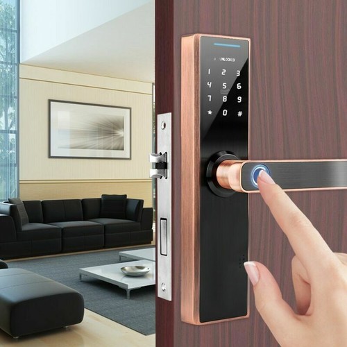 Elektronisches Fingerabdruck Türschloss Smart Fingerprint Lock Entry Karte DHL