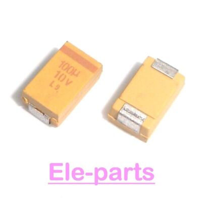 50 PCS 100UF/10V 7343-31 SIZE D   Chip Tantalum Capacitor   #E7*