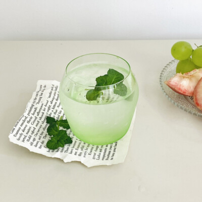 Crystal Glass Red Fruit Green Champagne Cup