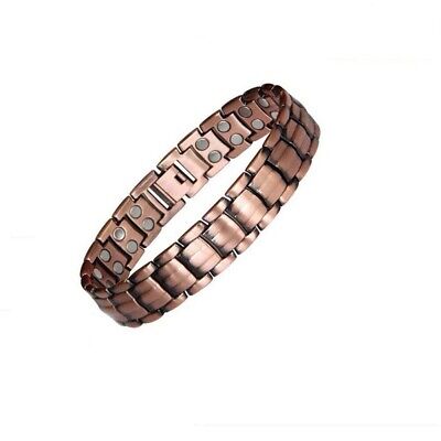 Retro Copper Magnetic Link Therapy Bracelet Arthritis Pain Relieve Bracelet Gift