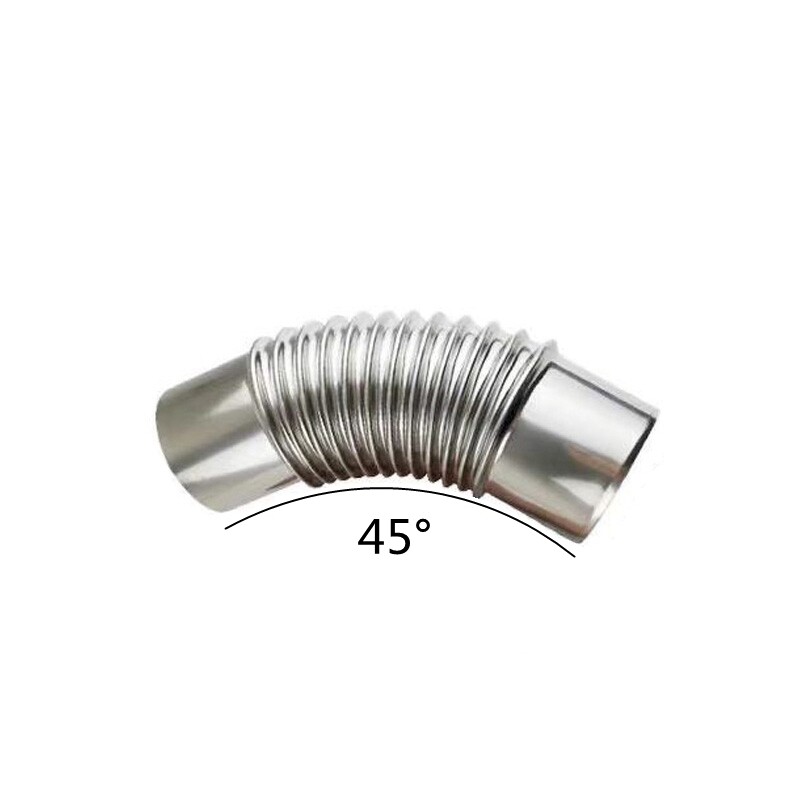 1x Stainless Steel Tube 45 Degree Wood Burner Stove Pipe Elbow Chimney 60-120mm