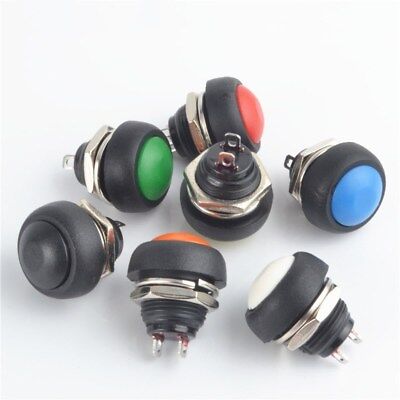12mm Waterproof 2 Terminal Momentary ON/OFF Push Button Round Mini Switch